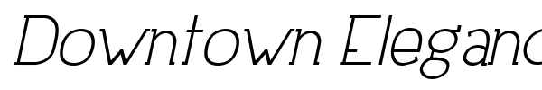 Downtown Elegance font preview